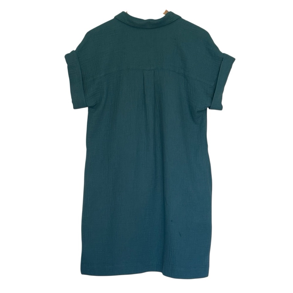 NEW J. CREW Factory Short-sleeve gauze popover dress in Atlantis Size‎ Small - Picture 5 of 7